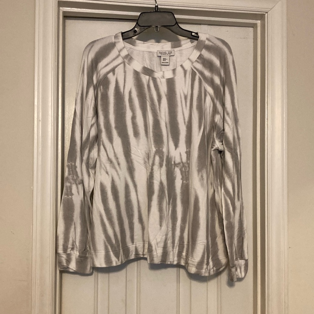Rachel Zoe white and gray top